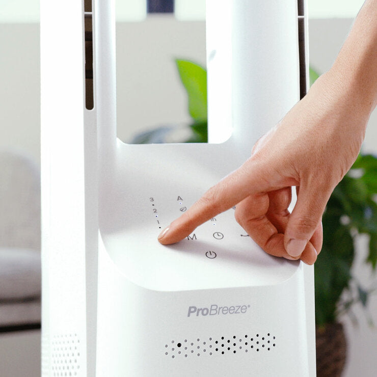Pro Breeze 40 Inch Bladeless Tower Fan in White