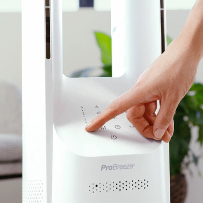 Pro Breeze 40 Inch Bladeless Tower Fan in White