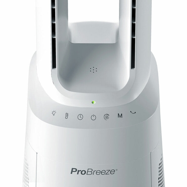 Pro Breeze OmniAir 41 Inch Premium Bladeless Tower Fan & Air Purifier in White