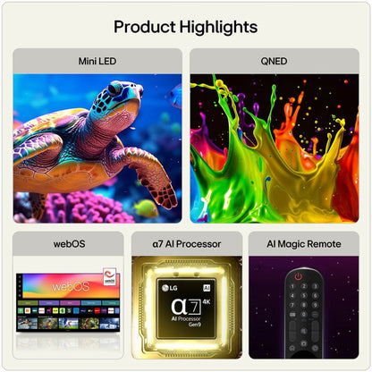 LG 85QNED70B6A 85 Inch QNED 4K Ultra HD Smart TV