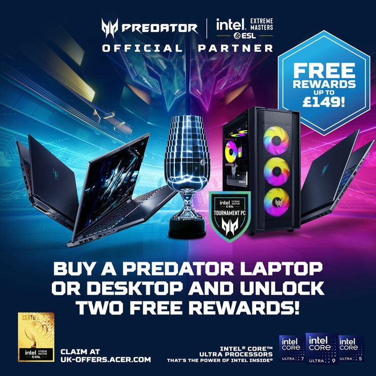 Acer Predator Helios AI Gaming Laptop 16 Inch OLED Core Ultra 9 64GB 1TB RTX5090