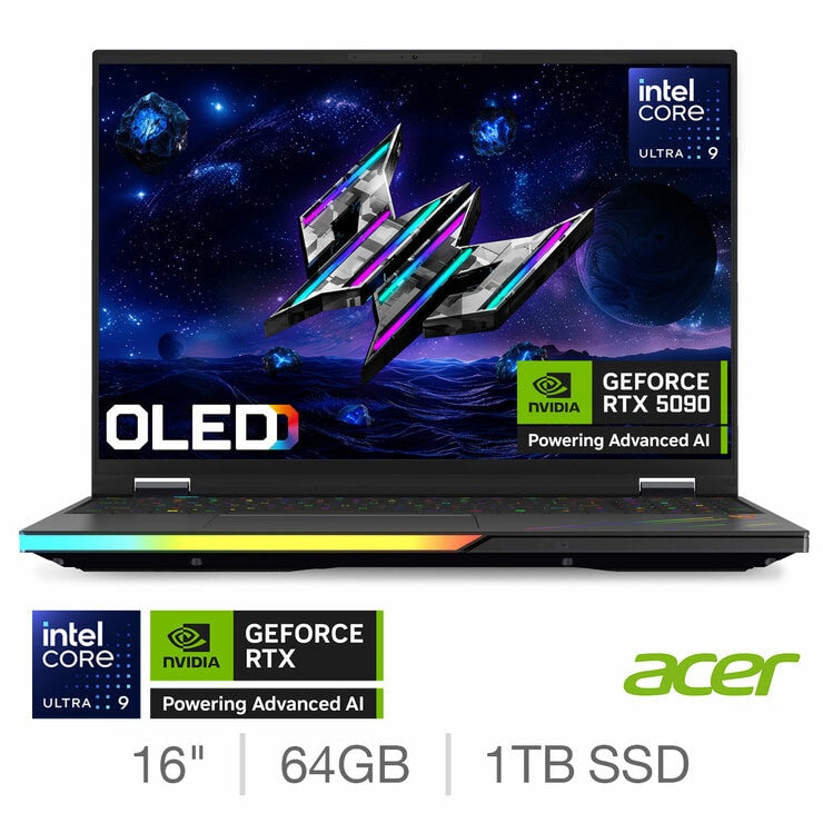 Acer Predator Helios AI Gaming Laptop 16 Inch OLED Core Ultra 9 64GB 1TB RTX5090