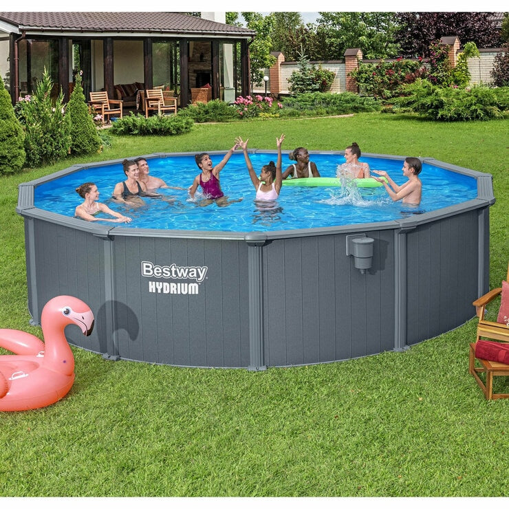 Bestway Hydrium 18ft (5.4m) Round Steel Wall Above Ground Pool Set