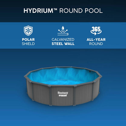 Bestway Hydrium 18ft (5.4m) Round Steel Wall Above Ground Pool Set