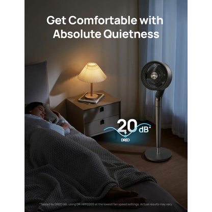 DREO TurboPoly 350S Smart Pedestal Fan with 3D Oscillation