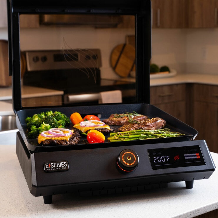 Blackstone E-Series 17 Inch Tabletop Electric Griddle with Hood