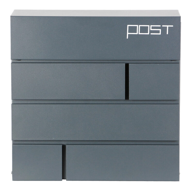 Phoenix Estilo Top Loading Letter Box MB0121KA in Graphite Grey with Key Lock