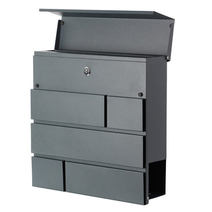 Phoenix Estilo Top Loading Letter Box MB0121KA in Graphite Grey with Key Lock