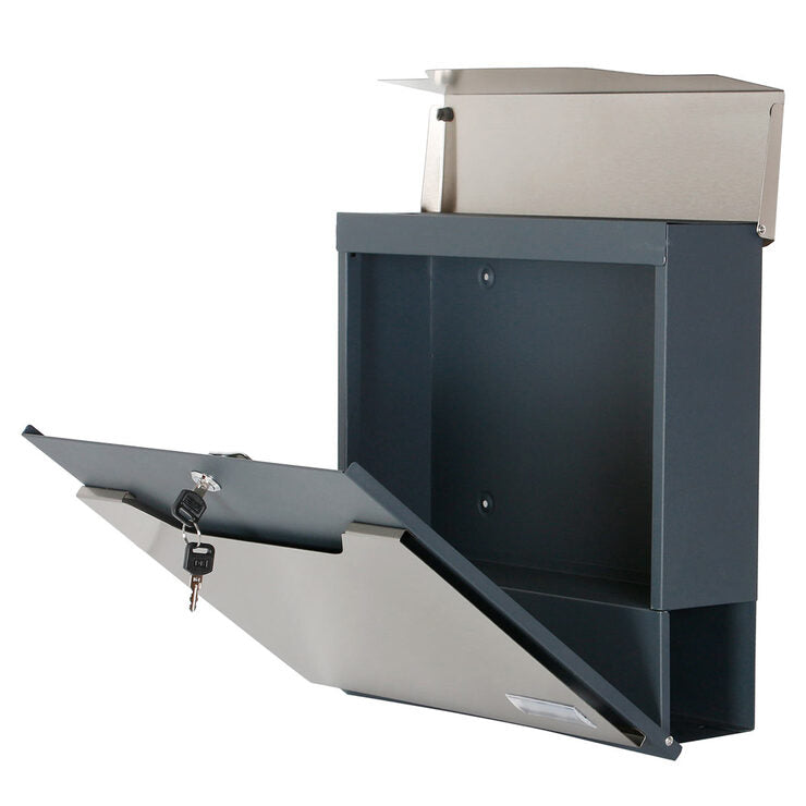 Phoenix Estilo Top Loading Letter Box MB0123KS in Stainless Steel with Key Lock