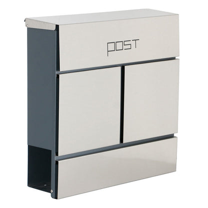 Phoenix Estilo Top Loading Letter Box MB0124KS in Stainless Steel with Key Lock