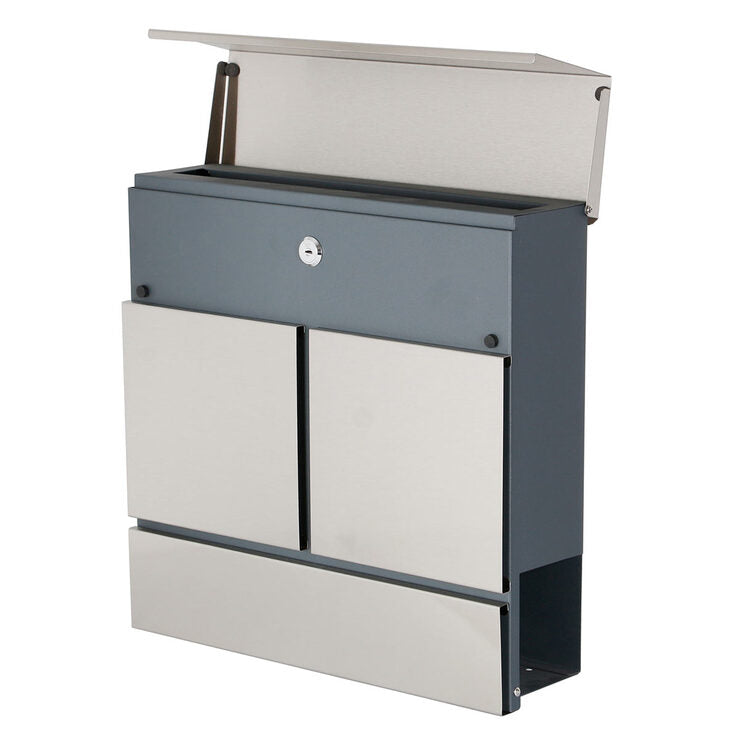 Phoenix Estilo Top Loading Letter Box MB0124KS in Stainless Steel with Key Lock
