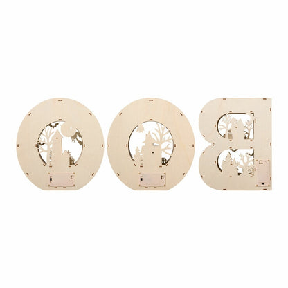 Light Up Wooden BOO Letters - Set of 3