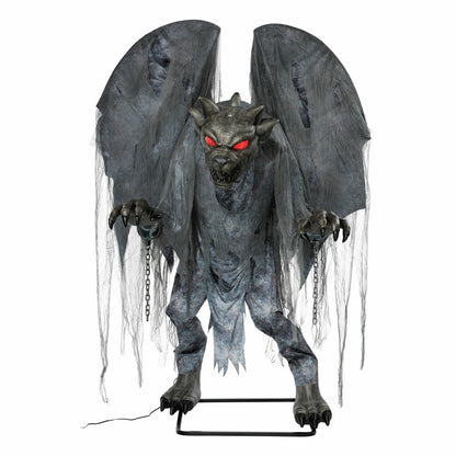 Halloween 7.5ft (2.3m) Animated Gargoyle With Lights & Sounds