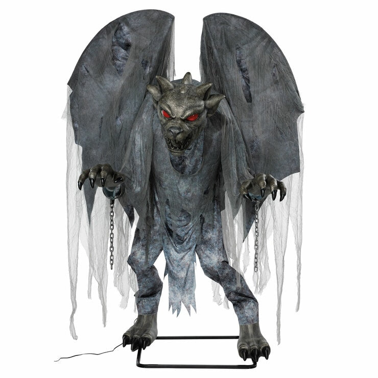Halloween 7.5ft (2.3m) Animated Gargoyle With Lights & Sounds