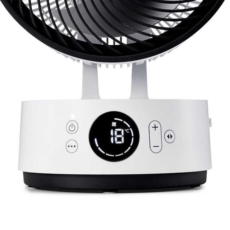Meaco Sefte 8 Inch Rechargeable Battery Air Circulator Cooling Fan in White