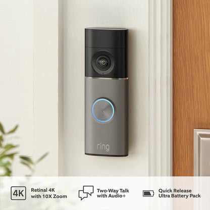 Ring Battery Video Doorbell Pro (Gen 2) Deep Silver with Chime (3rd Gen)
