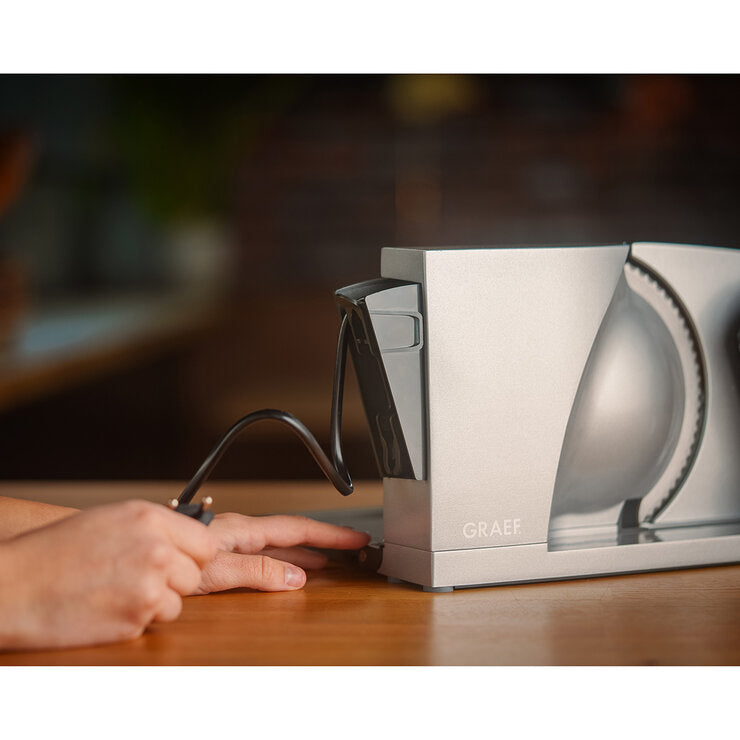 Graef MT1000UK My Tiny Foldable Electrical Food Slicer in Silver