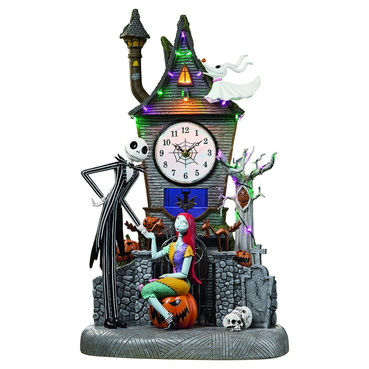 Halloween 21 inch ( 55cm) NBC Animated Clock Tower With Lights And Music