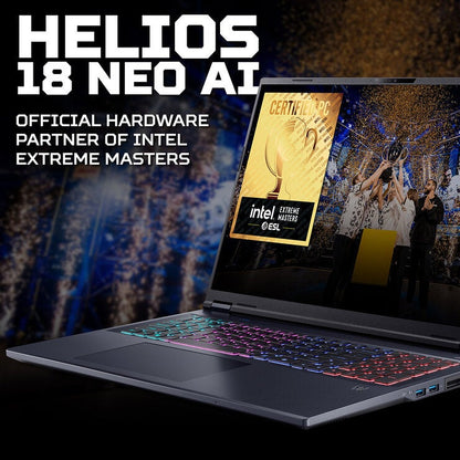 Acer Helios 18 Inch Gaming Laptop, Core Ultra 9, 16GB RAM, 1TB SSD, RTX 5080