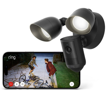 Ring Retinal 2K Floodlight Security Camera (2nd Gen) Wired in White, Pack of 2