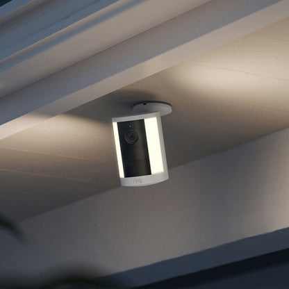Ring Spotlight Security Camera (2nd Gen) Battery Powered in White, Pack of 2