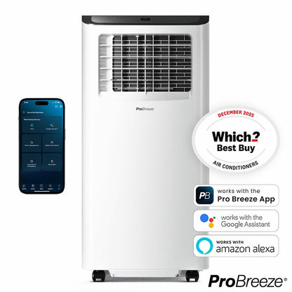 Pro Breeze 9000 BTU 3 in 1 Smart Air Conditioner in White