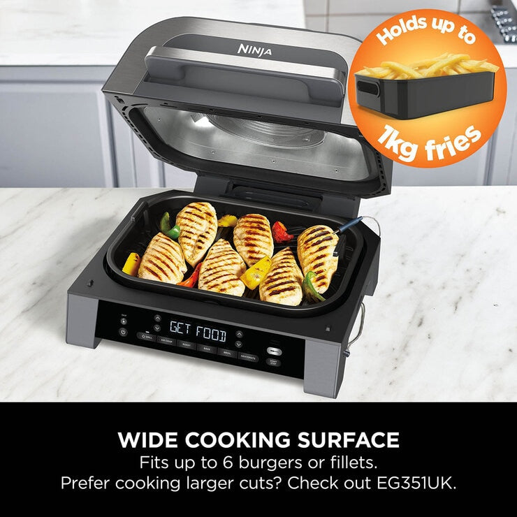 Ninja DG551UK 6-in-1 MAX Grill & Air Fryer in Grey