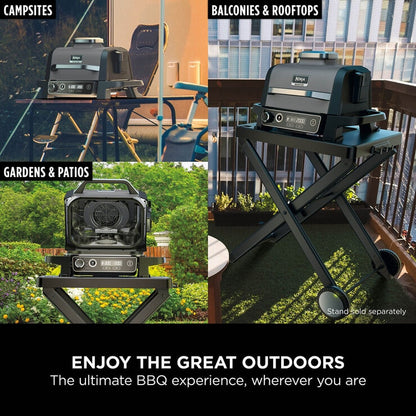 Ninja OG703UK Woodfire Electric BBQ Grill & Smoker in Grey