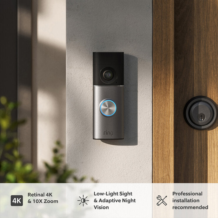Ring Plug-In Video Doorbell Pro (3rd Gen) Satin Nickel with Chime (3rd Gen)