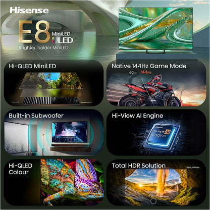 Hisense 75E8STUK 75 Inch Mini LED HD Smart TV 667005