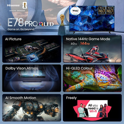 Hisense 55E78STUK PRO 55 Inch QLED HD Smart TV