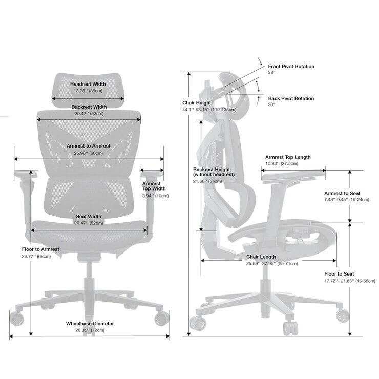anda seaT X-Air Pro Mesh Gaming Chair in Grey