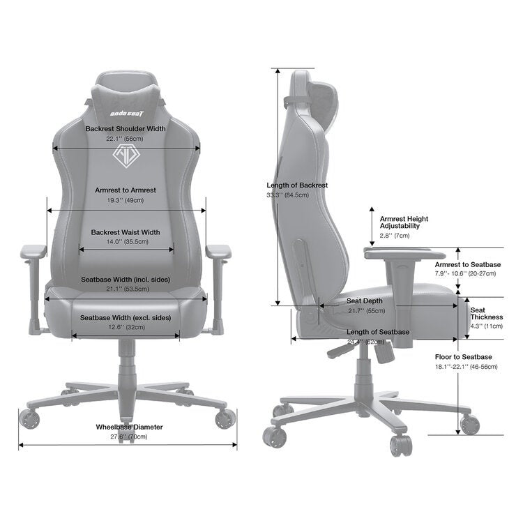 Anda seaT Novis Max Extra Large Gaming Chair in Black