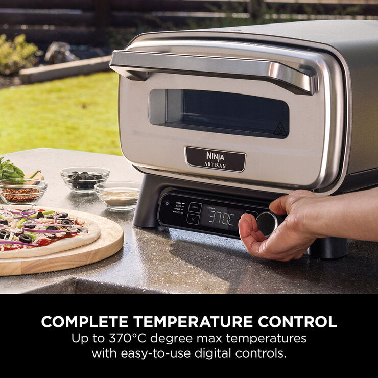 Ninja MO203UK Artisan Electric Outdoor Pizza Oven & Air Fryer in Grey