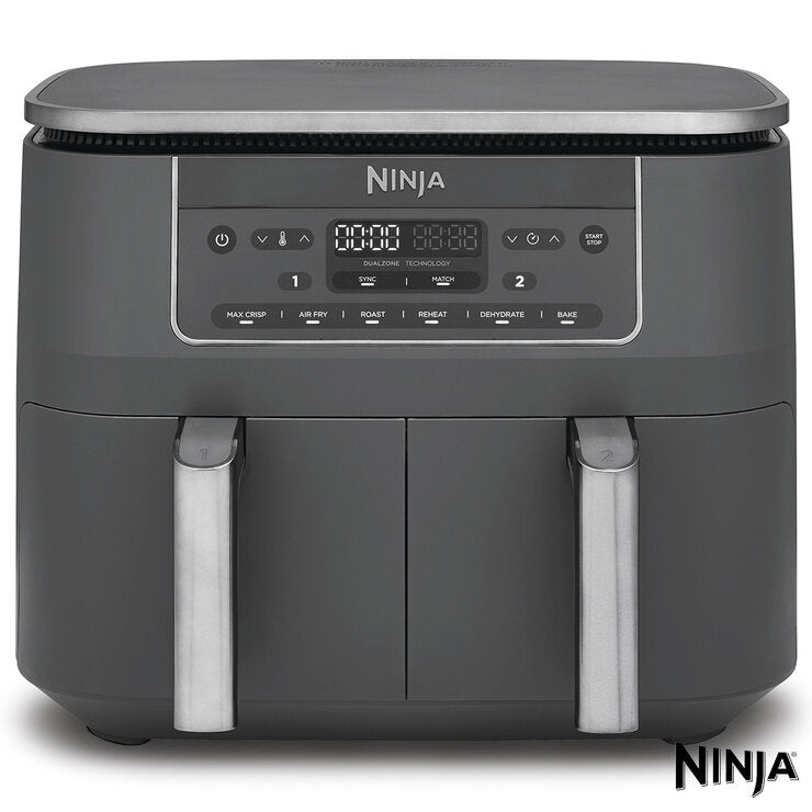 Ninja DZ300UK 6-in-1 Dual Zone Air Fryer in Gun Metal Grey