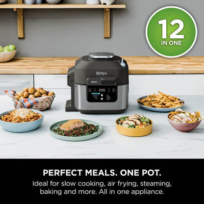 Ninja ON500UK Speedi 12-in-1 Multi Cooker, Air Fryer & Slow Cooker in Black