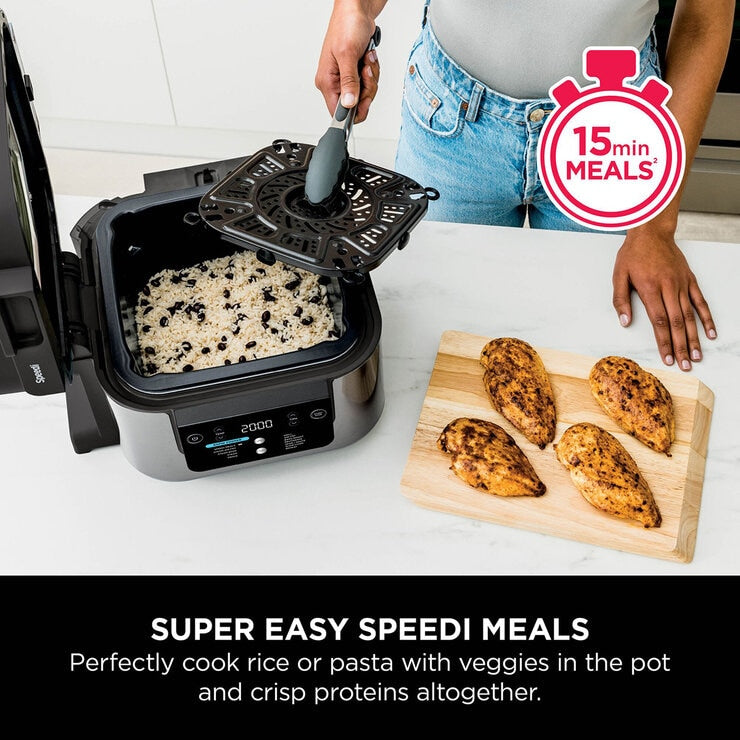 Ninja ON500UK Speedi 12-in-1 Multi Cooker, Air Fryer & Slow Cooker in Black