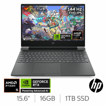 HP Victus 15.6 inch Gaming Laptop, AMD Ryzen 5, 16GB RAM, 1TB SSD, RTX 5050