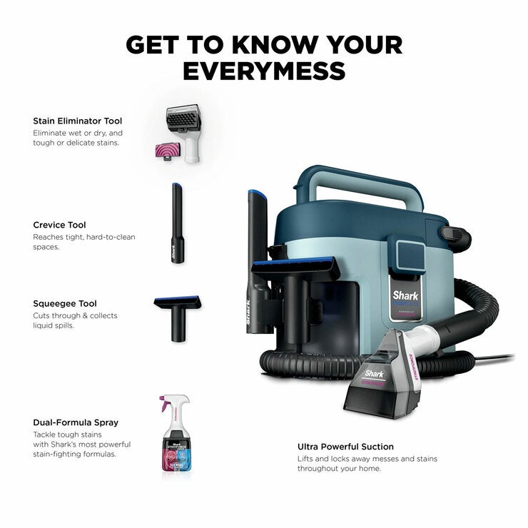 Shark VX110UK EveryMess Portable 3-in-1 Stain Eliminator, Wet & Dry Vacuum