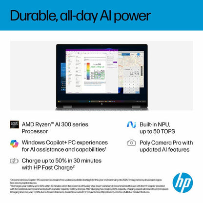 HP Omnibook X Flip 14 Inch 2-in-1 OLED Laptop, AMD Ryzen AI 7, 16GB RAM, 1TB SSD