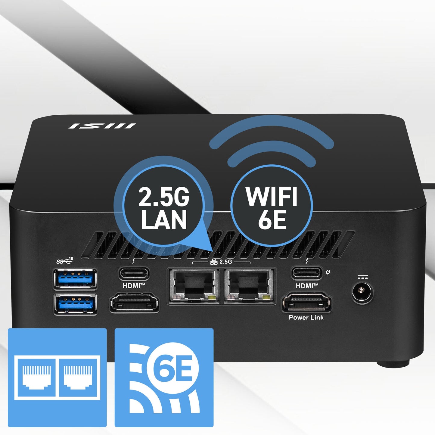 MSI Cubi NUC 1M Barebone - Intel Core 5 14th Gen, Intel Graphics, DDR5, WiFi 6E