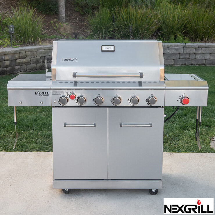Nexgrill 7 Burner Stainless Steel Gas Barbecue, Side Burner, Rotisserie, & Cover