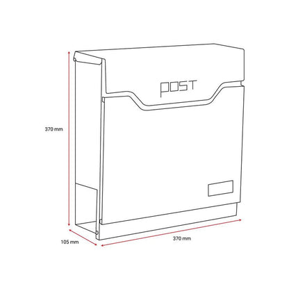 Phoenix Estilo Top Loading Letter Box MB0123KS in Stainless Steel with Key Lock