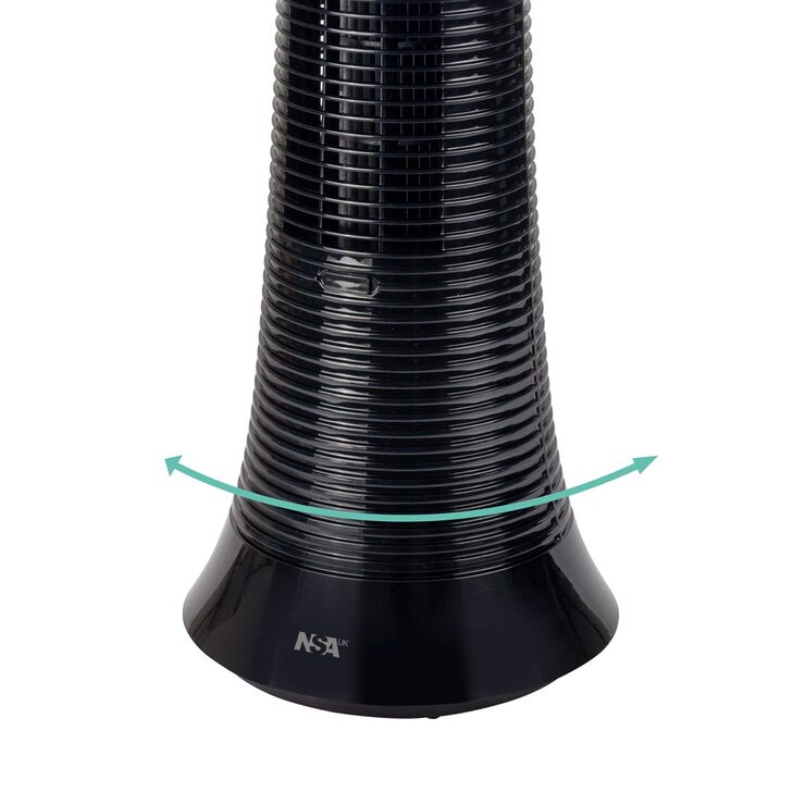 NSA Column Fan With Remote Control in Black, TFDC-60-RC/BK