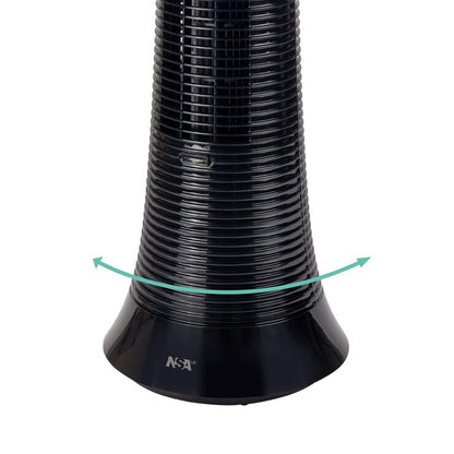 NSA Column Fan With Remote Control in Black, TFDC-60-RC/BK