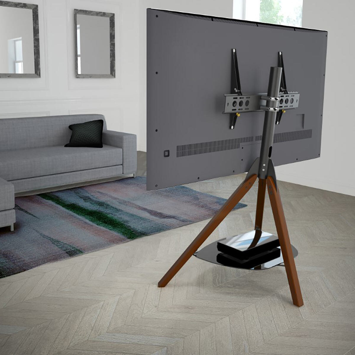 AVF Hoxton TV Stand for TVs up to 70 Inch, Dark Wood