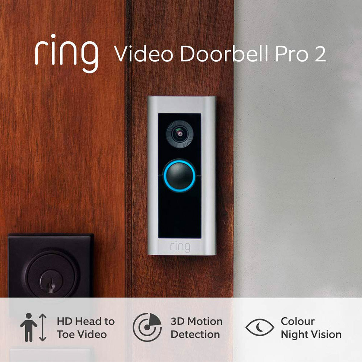 Ring Video Doorbell Pro 2 with Chime Pro, Plug-in Installation