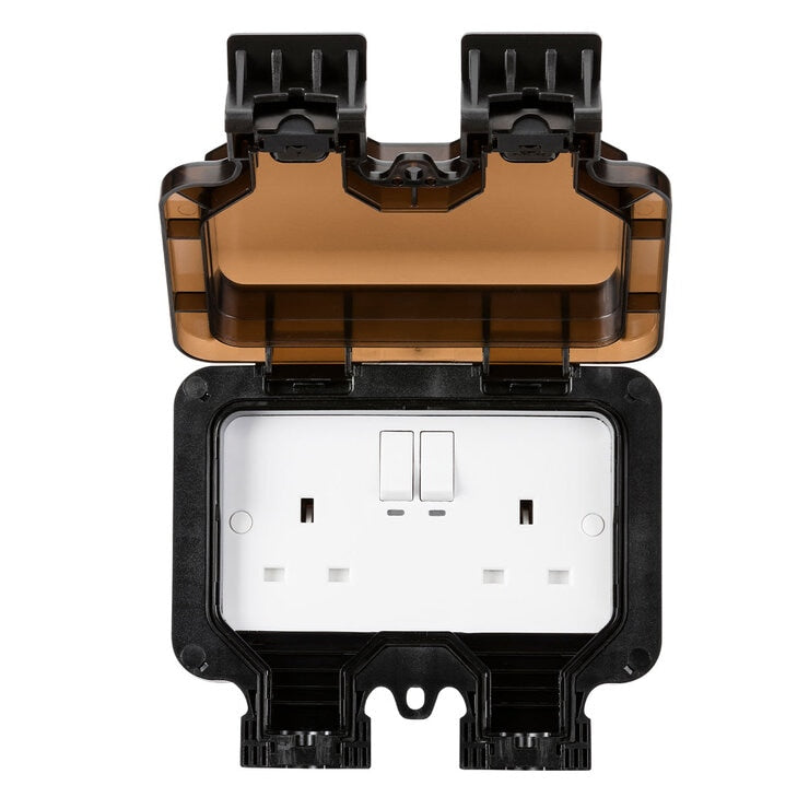 Knightsbridge Smart Outdoor Socket, Pack of 2