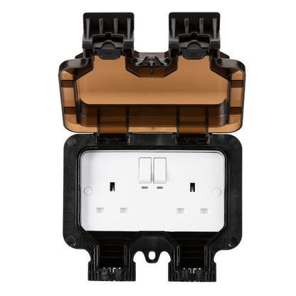 Knightsbridge Smart Outdoor Socket, Pack of 2
