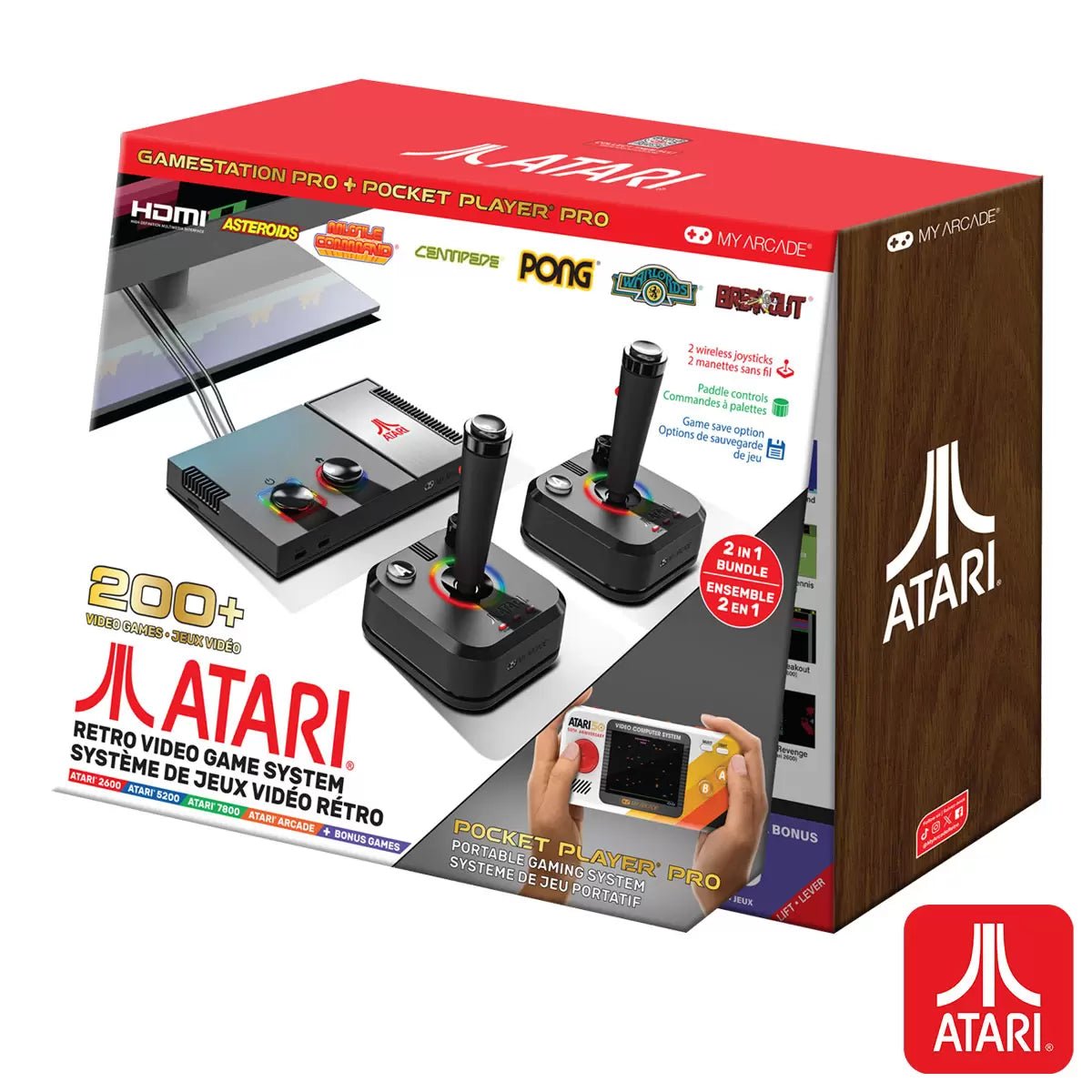 Atari Retro Video Game System & Pocket Player Pro - Console - Atari - Lazymart - 845620070572 - Atari Retro Video Game System & Pocket Player Pro